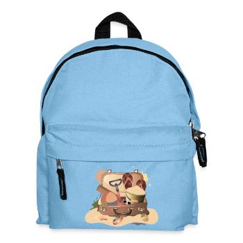 Vintage suitcase for the beach holiday – summery - Kids' Backpack - light blue - Front