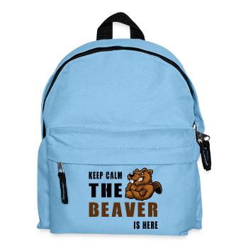 Stay calm, beaver is here - Kids' Backpack - light blue - Front