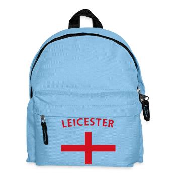 Leicester Flag Design for Fans - Kids' Backpack - light blue - Front