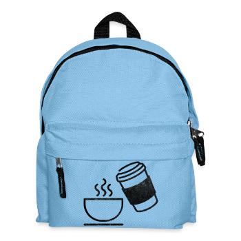 Kaffee - Kinder Rucksack - Hellblau - Vorne