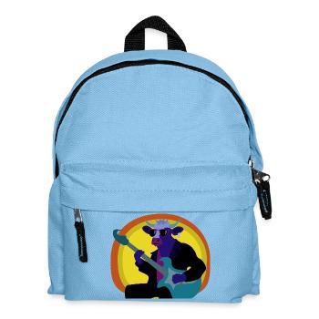 Rock-Cow auf der Bühne - Kinder Rucksack - Hellblau - Vorne