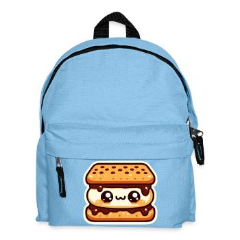 Kawaii Schokoladen-Keks - Kinder Rucksack - Hellblau - Vorne
