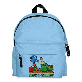 Pixel Garden: Pflanzen und Wachsen - Kinder Rucksack - Hellblau - Vorne