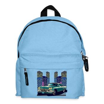 Vintage Stadtflitzer Neonabend - Kinder Rucksack - Hellblau - Vorne