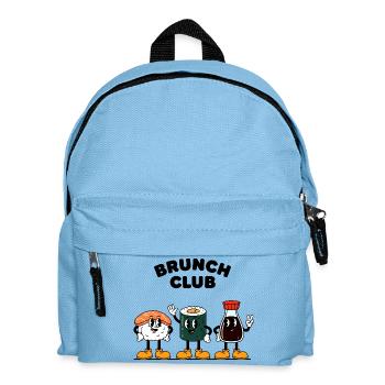 Brunch Club Dessins animés rétro Sushi amis - Sac à dos Enfant - bleu clair - Devant