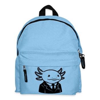 Axolotl in a Suit – Business Tier Design - Kids' Backpack - light blue - Front