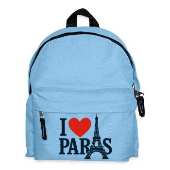 I Love Paris Eiffel Heart - Kids' Backpack - light blue - Front