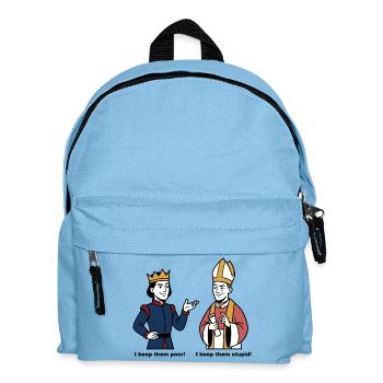 Roi et évêque en conversation - Sac à dos Enfant - bleu clair - Devant