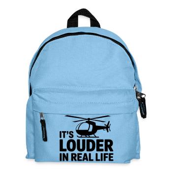 Helikopter-Pilot lustiger Spruch - Kinder Rucksack - Hellblau - Vorne