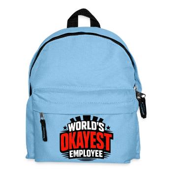 World's Okayest Employee - Kids' Backpack - light blue - Front