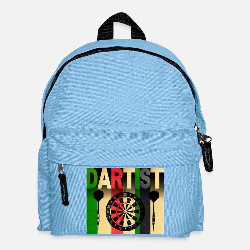 DARTIST Farbiger Darts-Charakter - Kinder Rucksack - Hellblau
