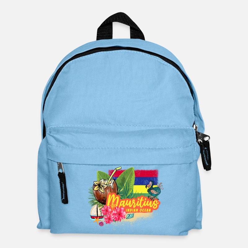 Mauritius Retro Indian Ocean Dodo Souvenir - Kids' Backpack - light blue
