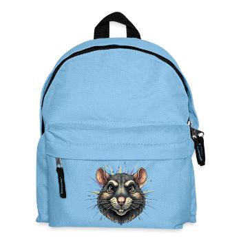 Tête de rat colorée avec éruption colorée - Sac à dos Enfant - bleu clair - Devant