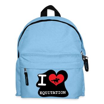 I love horseback riding: the logo of the enthusiasts - Kids' Backpack - light blue - Front