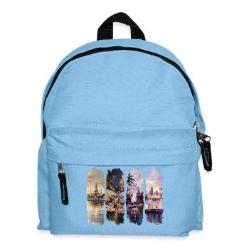 Bangkok Design – Thailand City Trip Motif - Kids' Backpack - light blue - Front