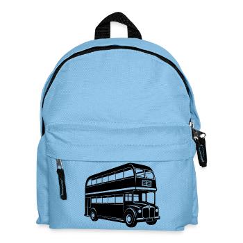 Londoner Bus - Kinder Rucksack - Hellblau - Vorne
