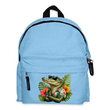 Alligator Hawaiian look - Kids' Backpack - light blue - Front