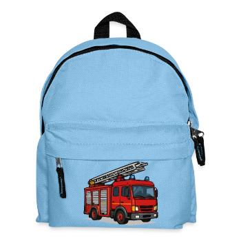 Löschfahrzeug Cartoon Feuerwehrauto - Kinder Rucksack - Hellblau - Vorne