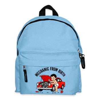 Mechanic by birth - Kids' Backpack - light blue - Front