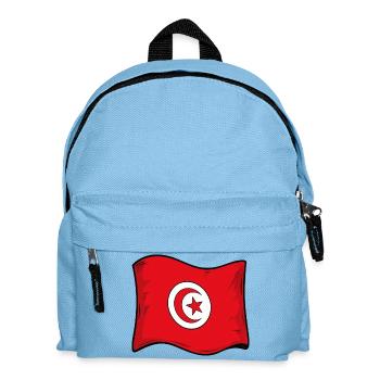 Tunisische Flagge  - Kinder Rucksack - Hellblau - Vorne