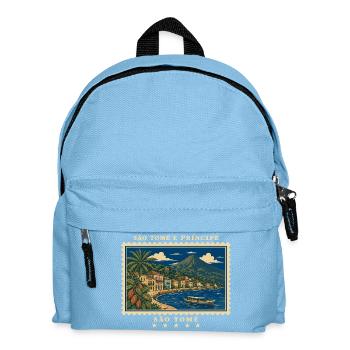 São Tomé und Príncipe São Tomé Vintage Reisemarke - Kinder Rucksack - Hellblau - Vorne
