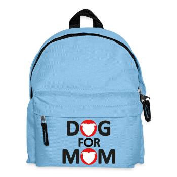 Dog for mom with staffie in heart head -043 - Kids' Backpack - light blue - Front