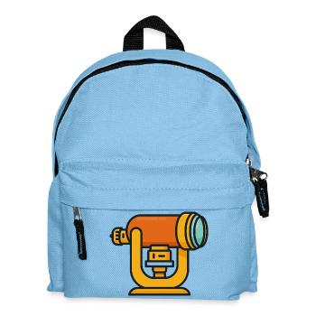 Orange Teleskop Cartoon - Kinder Rucksack - Hellblau - Vorne