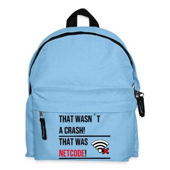 THAT WASNT A CRASH THAT WAS NETCODE V2 - Kinder Rucksack - Hellblau - Vorne
