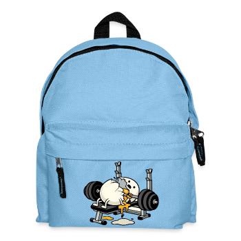 Egg Bodybuilder | Humor-Bodybuilding - Kinder Rucksack - Hellblau - Vorne