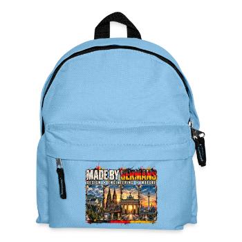 Made by Germans: Technik & Natur Collage - Kinder Rucksack - Hellblau - Vorne