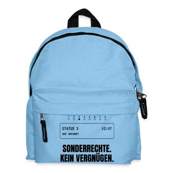 Sonderrechte. Kein Vergnügen. Rettungsdienst - Kinder Rucksack - Hellblau - Vorne