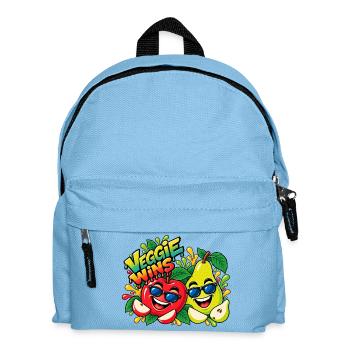 Veggie Wins Apfel Birne - Kinder Rucksack - Hellblau - Vorne