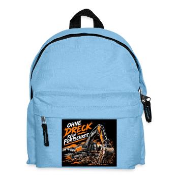 Fortschritt durch Schmutz - Kinder Rucksack - Hellblau - Vorne