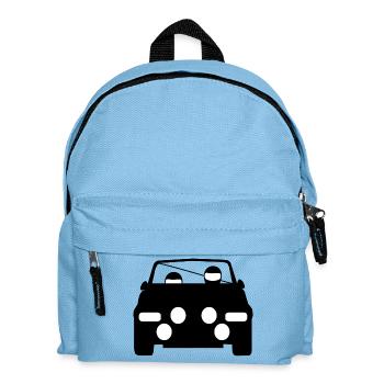Rallye Piktogramm - Kinder Rucksack - Hellblau - Vorne