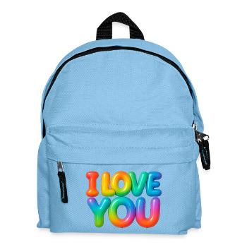 I love you - Kinder Rucksack - Hellblau - Vorne