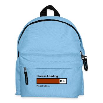 Barre de progression "Caca en cours" - Sac à dos Enfant - bleu clair - Devant
