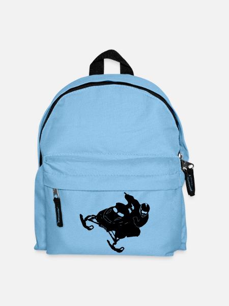 Snowmobile cleasanna tiománaí - Kids' Backpack - light blue