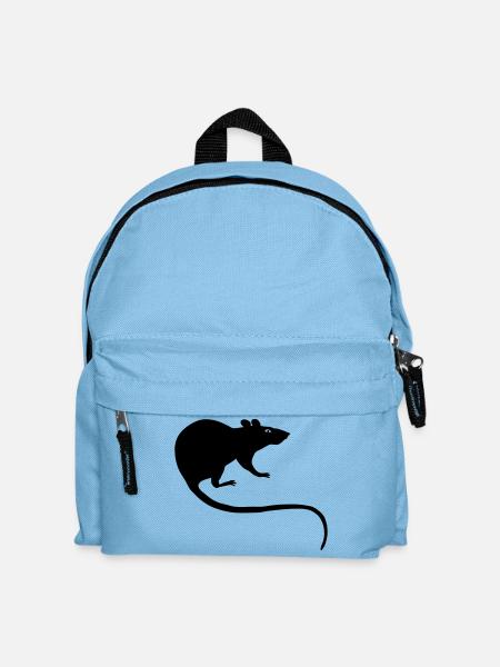 Ratte Maus Nager Nagetier Rattus Wanderratte tier - Kinder Rucksack - Hellblau