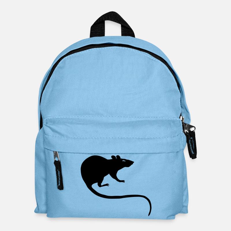 Ratte Maus Nager Nagetier Rattus Wanderratte tier - Kinder Rucksack - Hellblau