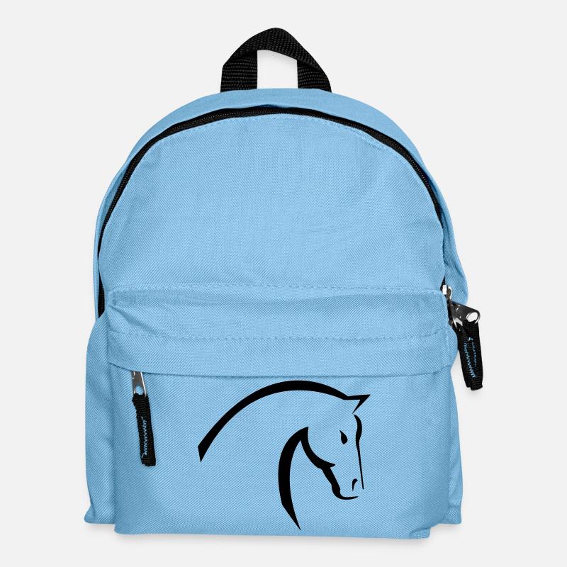 Pferd - Kinder Rucksack - Hellblau