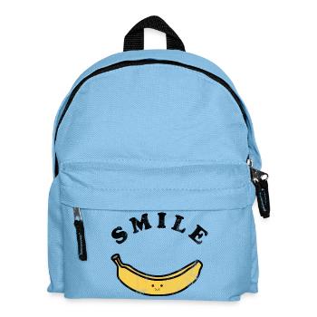 Frucht / Früchte: Banane - Lachen - Smile - Kinder Rucksack - Hellblau - Vorne
