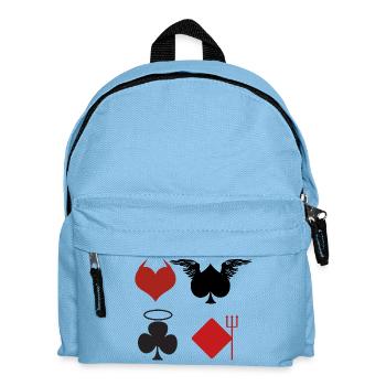 Cartes à jouer Poker Ange Diable cadeau - Sac à dos Enfant - bleu clair - Devant