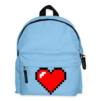 heart pixel - Kids' Backpack - light blue - Front