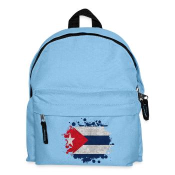 Kuba Klecks / Geschenk Havanna Flagge Karibik - Kinder Rucksack - Hellblau - Vorne