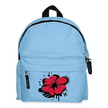 Un coquelicot comme un graffiti - Sac à dos Enfant - bleu clair - Devant