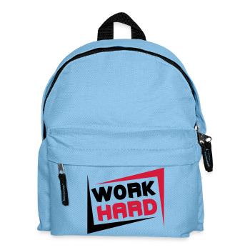 Work Hard - Kids' Backpack - light blue - Front