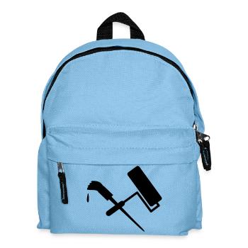 pinsel rolle maler handwerk - Kinder Rucksack - Hellblau - Vorne