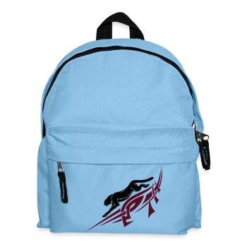Panther, Tribal, Tattoo - Kinder Rucksack - Hellblau - Vorne