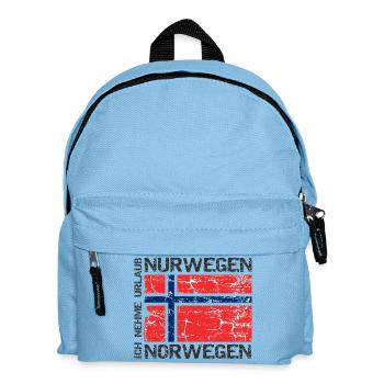 Je prends des vacances uniquement à cause du drapeau norvégien - Sac à dos Enfant - bleu clair - Devant