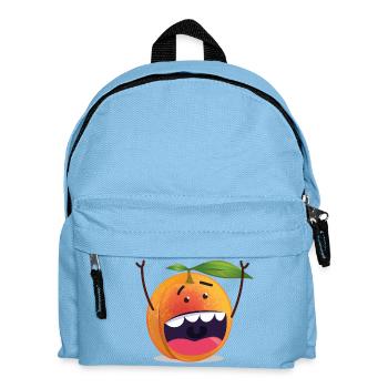 Abricot frais | Dessin de bande dessinée - Sac à dos Enfant - bleu clair - Devant